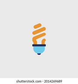 energy saving bulb vector icon electricity