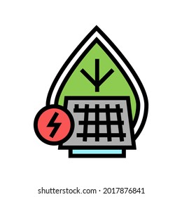 energiesparende Farbsymbol-Vektorgrafik. Energieeinsparzeichen. einzelne Symbolillustration
