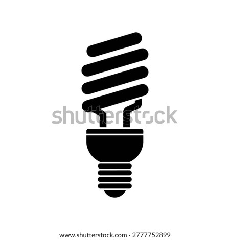 Energy saving compact fluorescent bulb icon with energy saving compact fluorescent bulb for efficient lighting