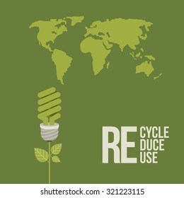 Energy saving concept with eco icons design, vector illustration eps 10