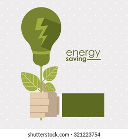 Energy saving concept with eco icons design, vector illustration eps 10