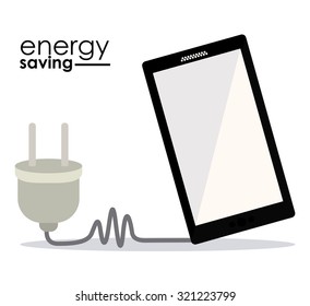 Energy saving concept with eco icons design, vector illustration eps 10