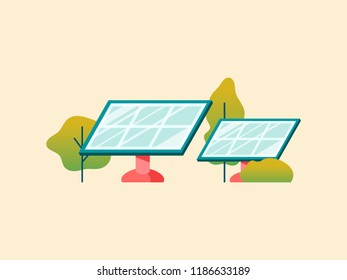 Energy saving concept with solar panels
