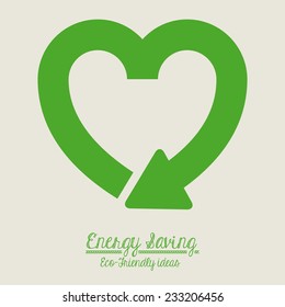 Energy saving design over beige background,vector illustration