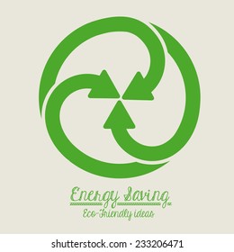 Energy saving design over beige background,vector illustration