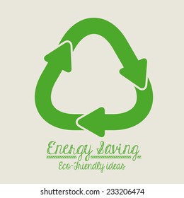 Energy saving design over beige background,vector illustration