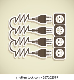Energy saving design over white background, vector illustration