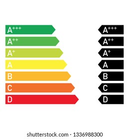 energy saving efficiency diagram colourful in common style