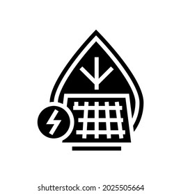 vector de icono de glifo de ahorro de energía. signo de ahorro de energía. símbolo de contorno aislado ilustración negra