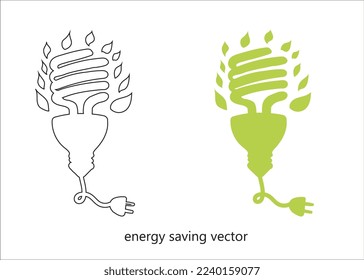 energy saving icon design vector