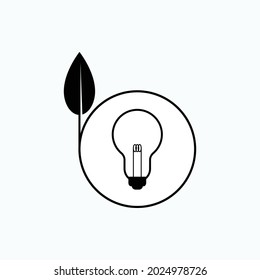 Energy Saving Icon. Ecological Technology Symbol  - Vector.