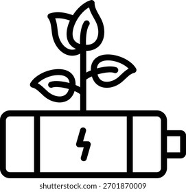 energiesparendes Icon-Illustrationsdesign mit Umriss, das nicht aus einer KI-Generation hergestellt wird