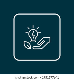Energy saving icon line symbol. Premium quality isolated protection element in trendy style.