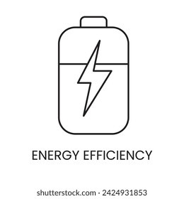 Línea de iconos de ahorro de energía en vector con trazo editable para embalaje
