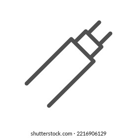Energy saving icon outline and linear vector.
