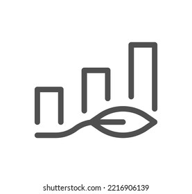 Energy saving icon outline and linear vector.
