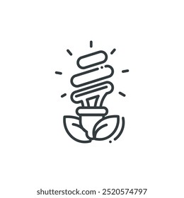 Energy saving icon, vector illustration