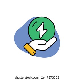 Energy Saving Icon vector stock illustration