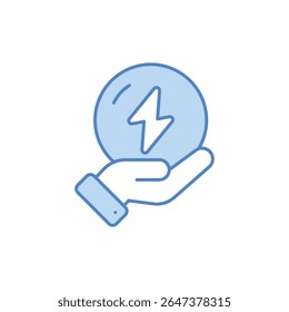 Icono de ahorro de energía Vector ilustración de stock