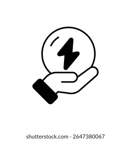 Icono de ahorro de energía Vector ilustración de stock