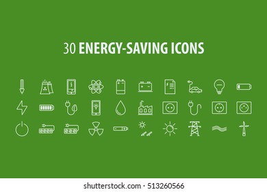 Energy Saving Icons