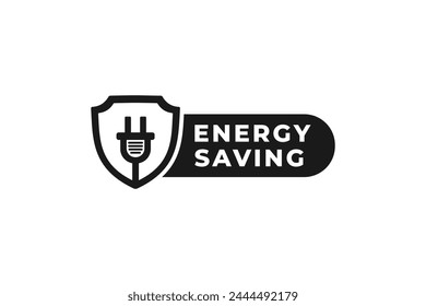 Energy saving label or Energy saving mark vector isolated. Best Energy saving label for websites, product packaging, and more about Energy saving.