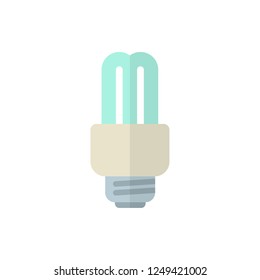 energy saving lamp flat fector icon