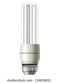 Energy saving lamp over white background. Eps10