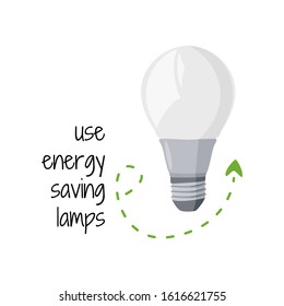 Energy saving lamp. Simple vector illustration. 