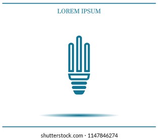 Energy saving lamp vector icon.