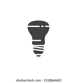 Energy saving lamp vector icon. filled flat sign for mobile concept and web design. Light bulb glyph icon. Symbol, logo illustration. Vector graphics