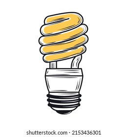 energy saving led bulb icon