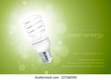 Energy saving light bulb with a bright light