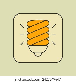 Energy saving light bulb linear icon, energy saving editable stroke symbol, energy saving technologies vector outline sign.