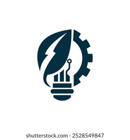 Tipo de logotipo de bombilla de ahorro de energía