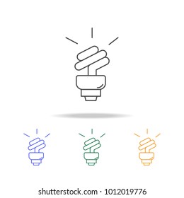 energy saving Light bulb vector icons. Element of ecology for mobile concept and web. Thin line  icon for website design and development, app development. Premium multicolor icons on white background