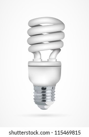 Energy saving light bulb. Vector.