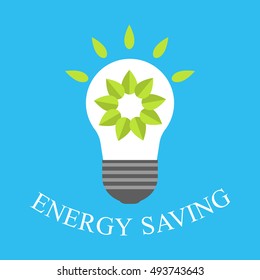 Energy saving, light bulb. Vector illustration