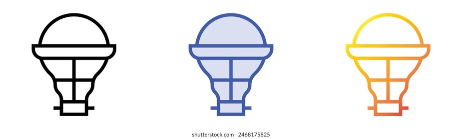 energy saving light icon. Linear, Blue Fill and Gradient Style Design Isolated On White Background