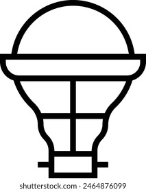 energy saving light icon. Thin linear style design isolated on white background