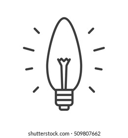Energy saving lightbulb linear icon. Economy lamp. Thin line illustration. Contour symbol. Vector isolated outline drawing