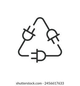 Energy saving, in line design, green. Energy saving, efficient, conservation, eco-friendly, sustainable, reduce, power on white background vector. Energy saving editable stroke icon.
