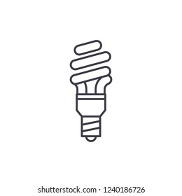 Energy saving line icon concept. Energy saving vector linear illustration, symbol, sign