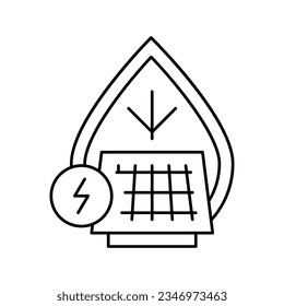 Energiesparzeilensymbol-Vektorgrafik. Energieeinsparzeichen. isoliertes Kontursymbol