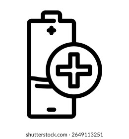 energy saving mode line icon vector. energy saving mode sign. isolated contour symbol black illustration