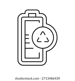 energy saving mode line icon vector. energy saving mode sign. isolated contour symbol black illustration