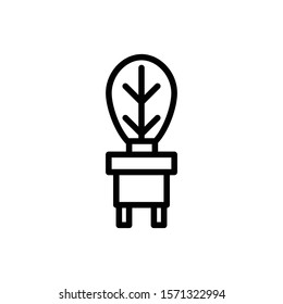 energy saving outline icon. vector illustration. Isolated on white background.