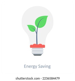 Energy Saving and renewable icon concept