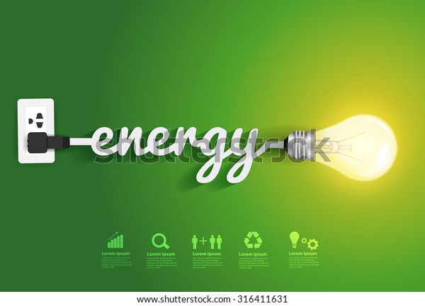 Conversione Lampade Risparmio Energetico.Immagine Vettoriale Stock 316411631 A Tema Risparmio Energetico E Semplici Lampadine Sfondo Verde Royalty Free