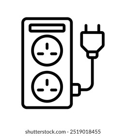 Ícone de linha de soquete de economia de energia, vetor, pixel perfect, arquivo ilustrador